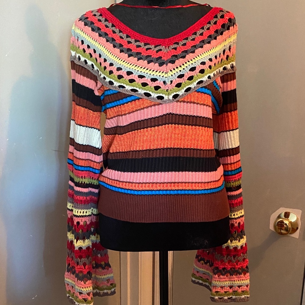 Free People Multicolor Striped Sweater